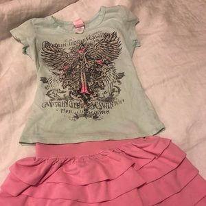 Kids shirt and skirt set